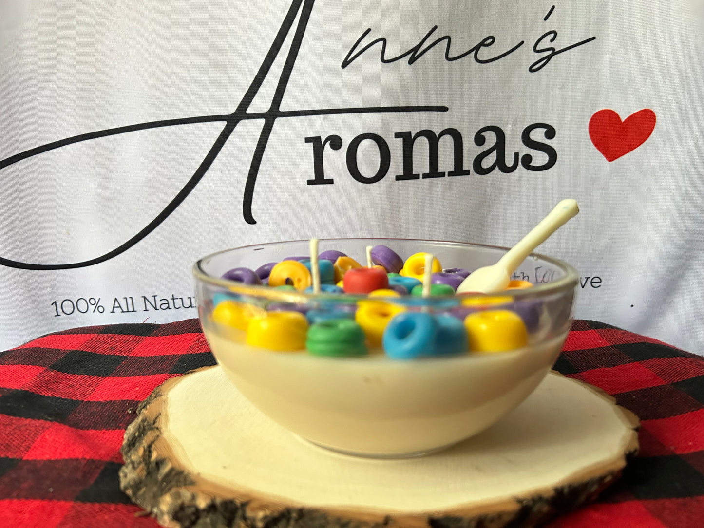 Fruit Loops Cereal Candle