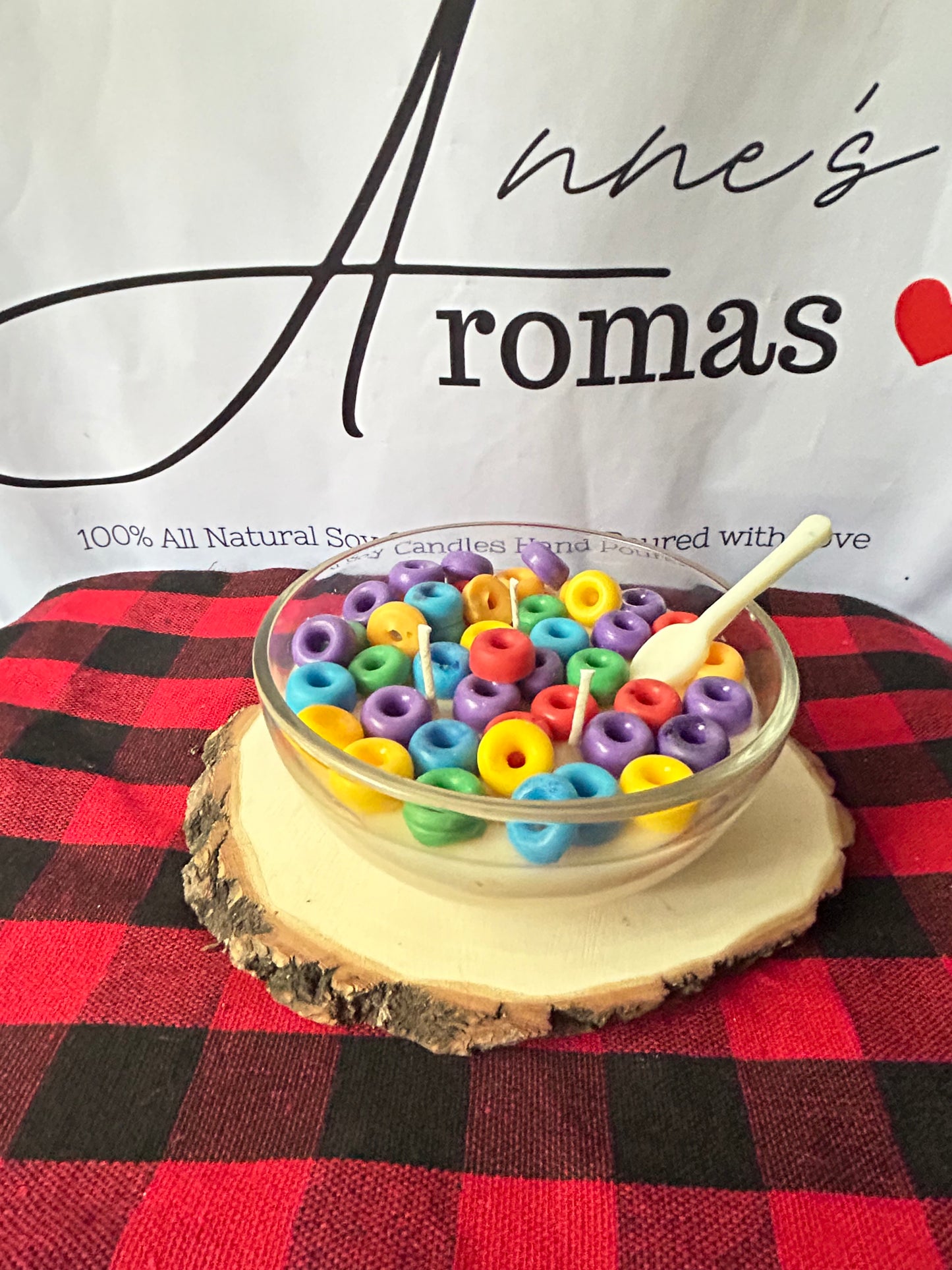 Fruit Loops Cereal Candle