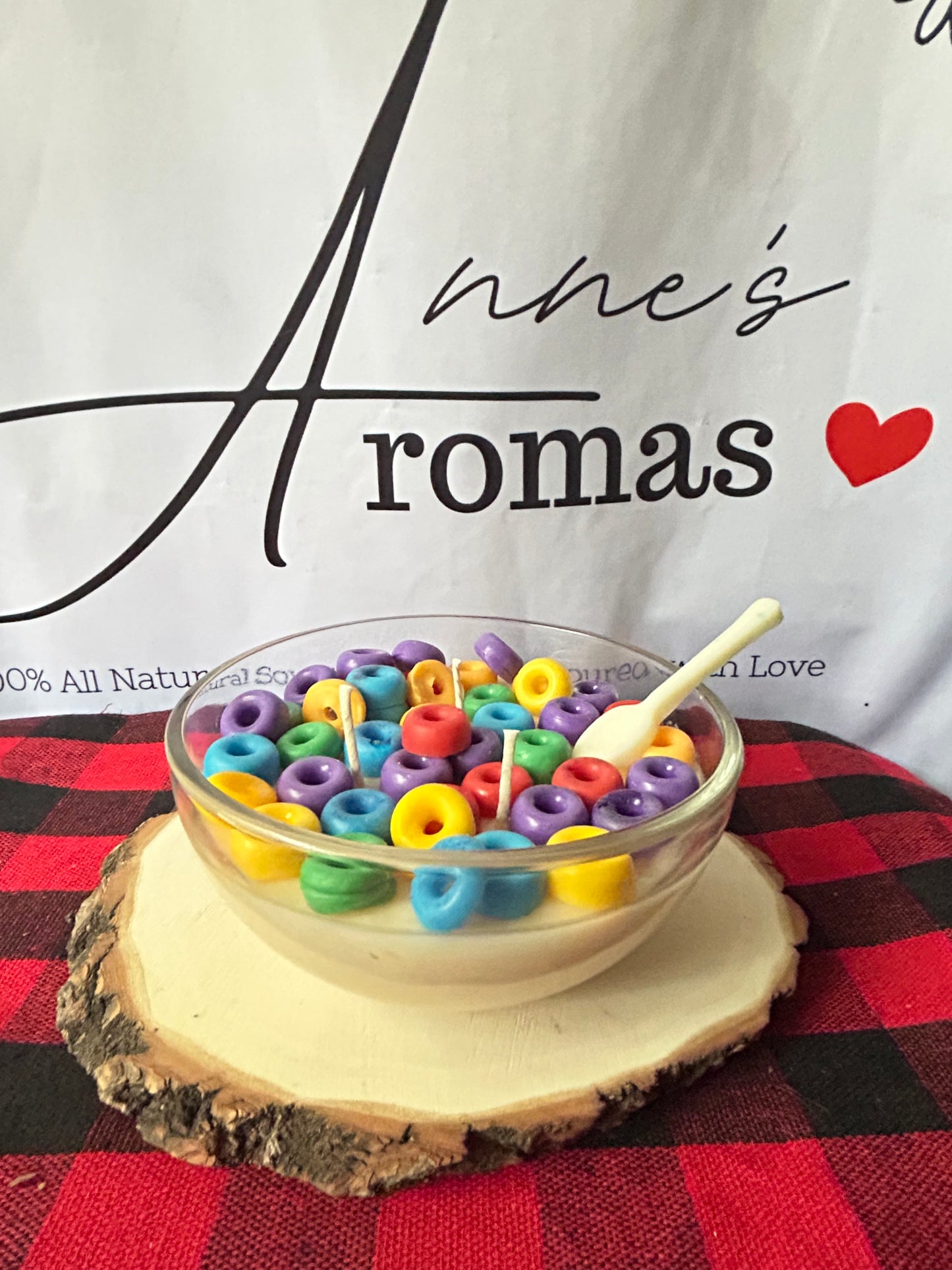 Fruit Loops Cereal Candle